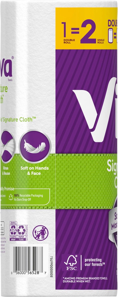 slide 11 of 11, Viva Signature Cloth Paper Towels, 1 Double Roll, 86 Sheets per Roll, 1 ct