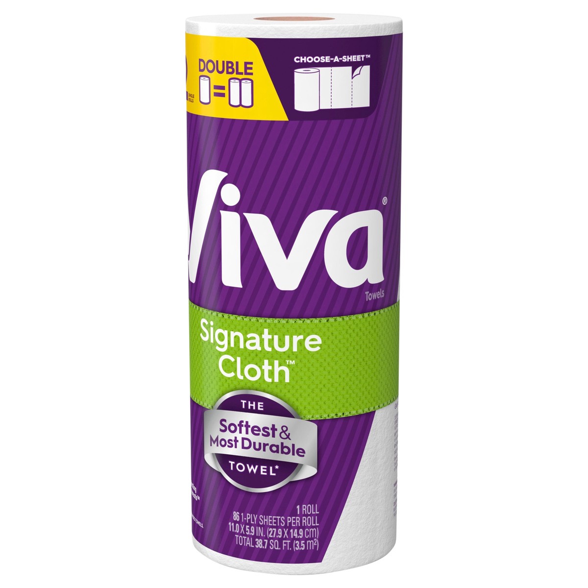 slide 7 of 11, Viva Signature Cloth Paper Towels, 1 Double Roll, 86 Sheets per Roll, 1 ct