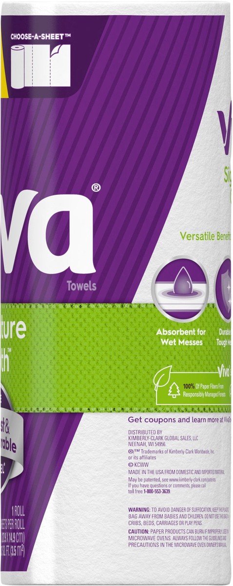 slide 4 of 11, Viva Signature Cloth Paper Towels, 1 Double Roll, 86 Sheets per Roll, 1 ct