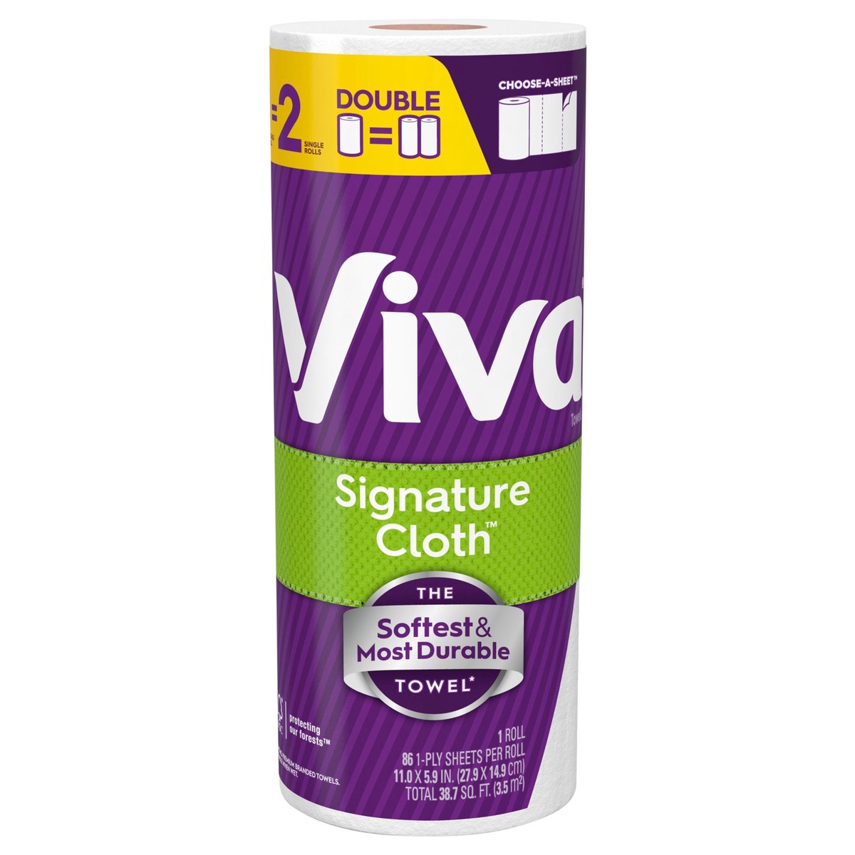 slide 1 of 11, Viva Signature Cloth Paper Towels, 1 Double Roll, 86 Sheets per Roll, 1 ct