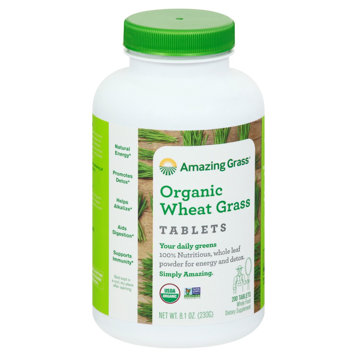 slide 6 of 13, Amazing Grass Organic Tablets Wheat Grass 200 ea, 200 ct