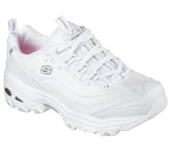 Skechers Women's D'Lites-Fresh Start Shoes, White, Size 6 Wide