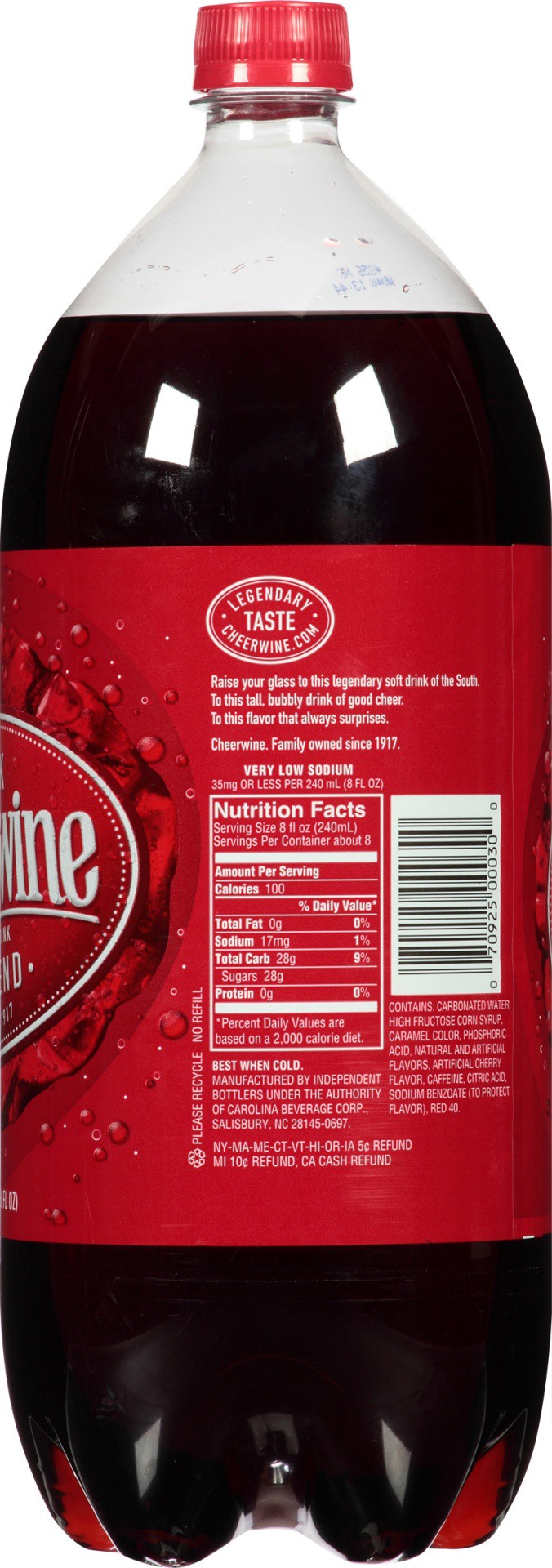 slide 4 of 6, Cheerwine Soft Drink - 2 liter, 2 liter