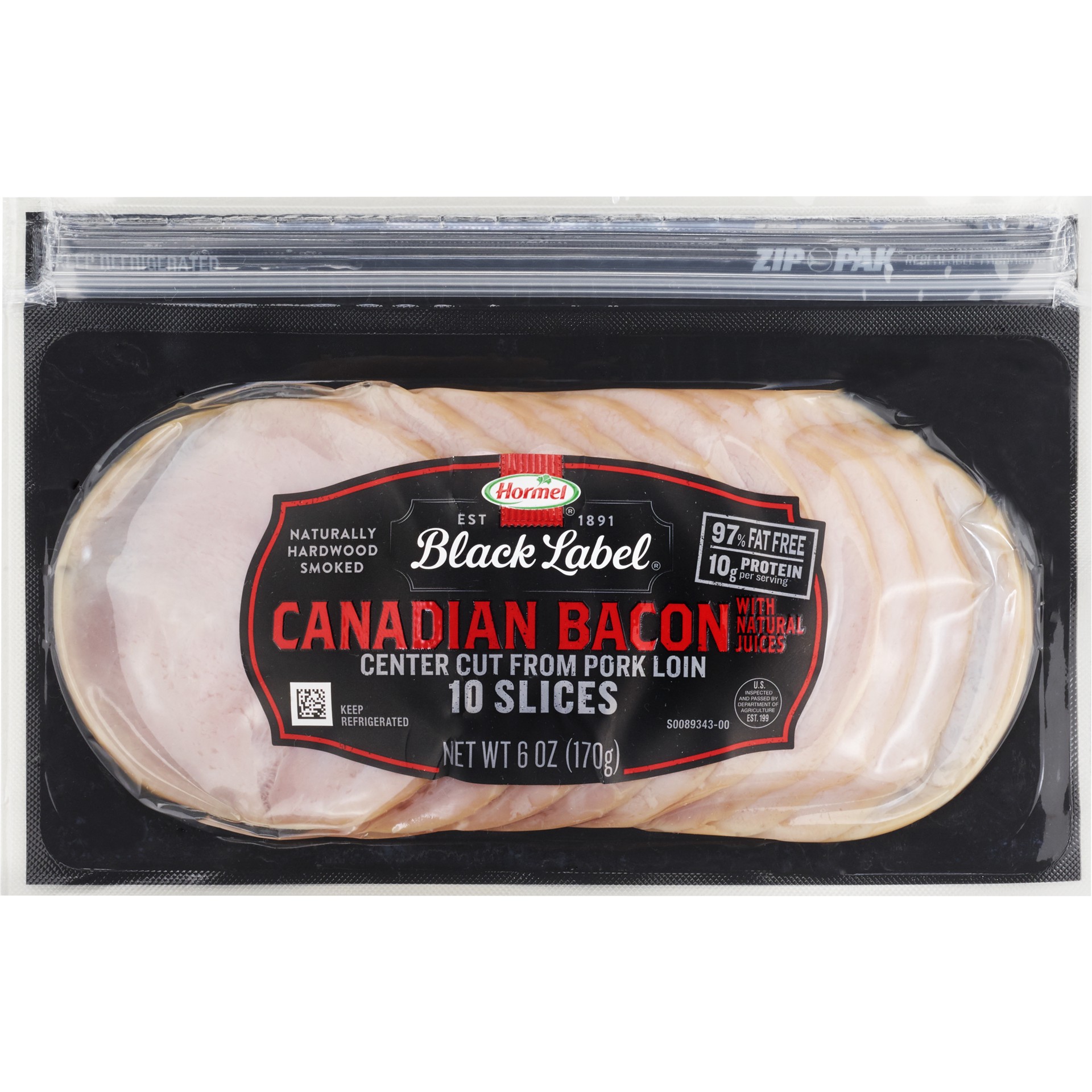 slide 1 of 6, Hormel Canadian Bacon 6 ea, 6 ct