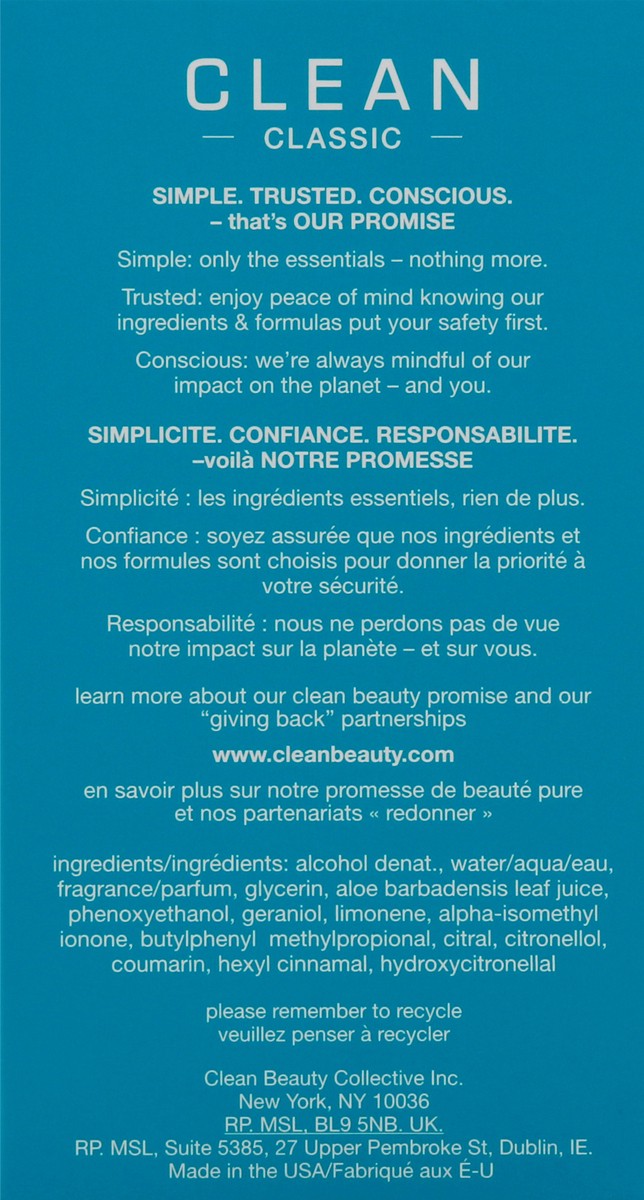 slide 3 of 9, Clean Classic Rain & Pear Eau De Toilette 2 oz, 2 oz