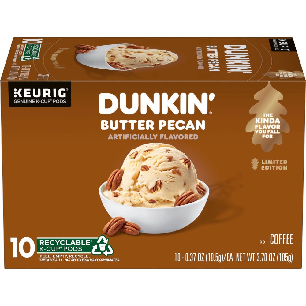 slide 3 of 3, Keurig Dunkin' Butter Pecan Coffee K-Cup Pods, 10 ct