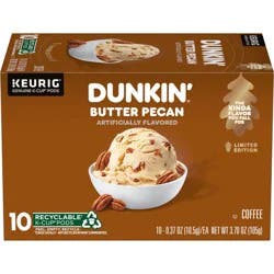Dunkin'' Butter Pecan Artificially Flavored Coffee, Keurig K-Cup Pods, 10 Count Box