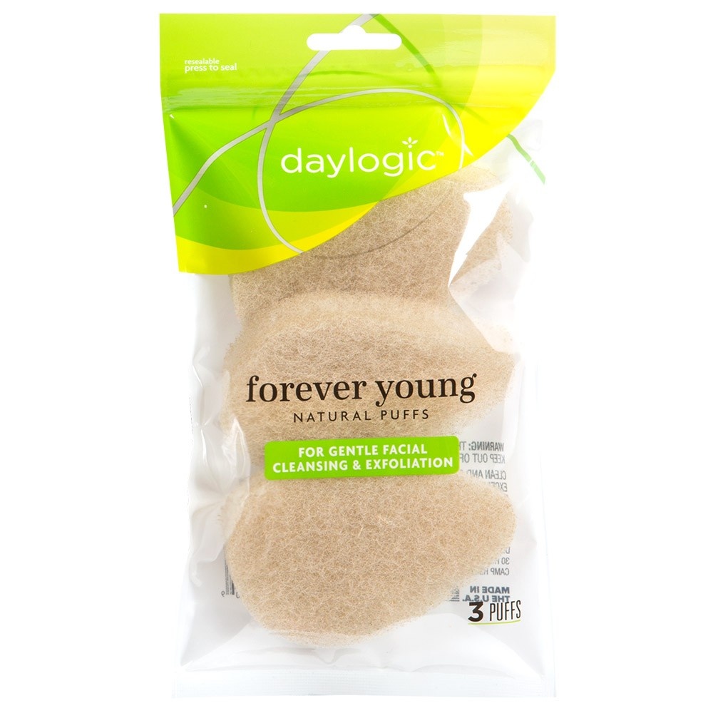 slide 1 of 1, Daylogic Forever Young Natural Puffs, 3 ct