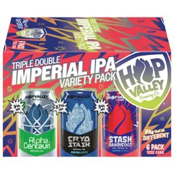 Hop Valley Brewing Co. Triple Double Imperial IPA Beer Variety Pack 6 - 12 oz Cans