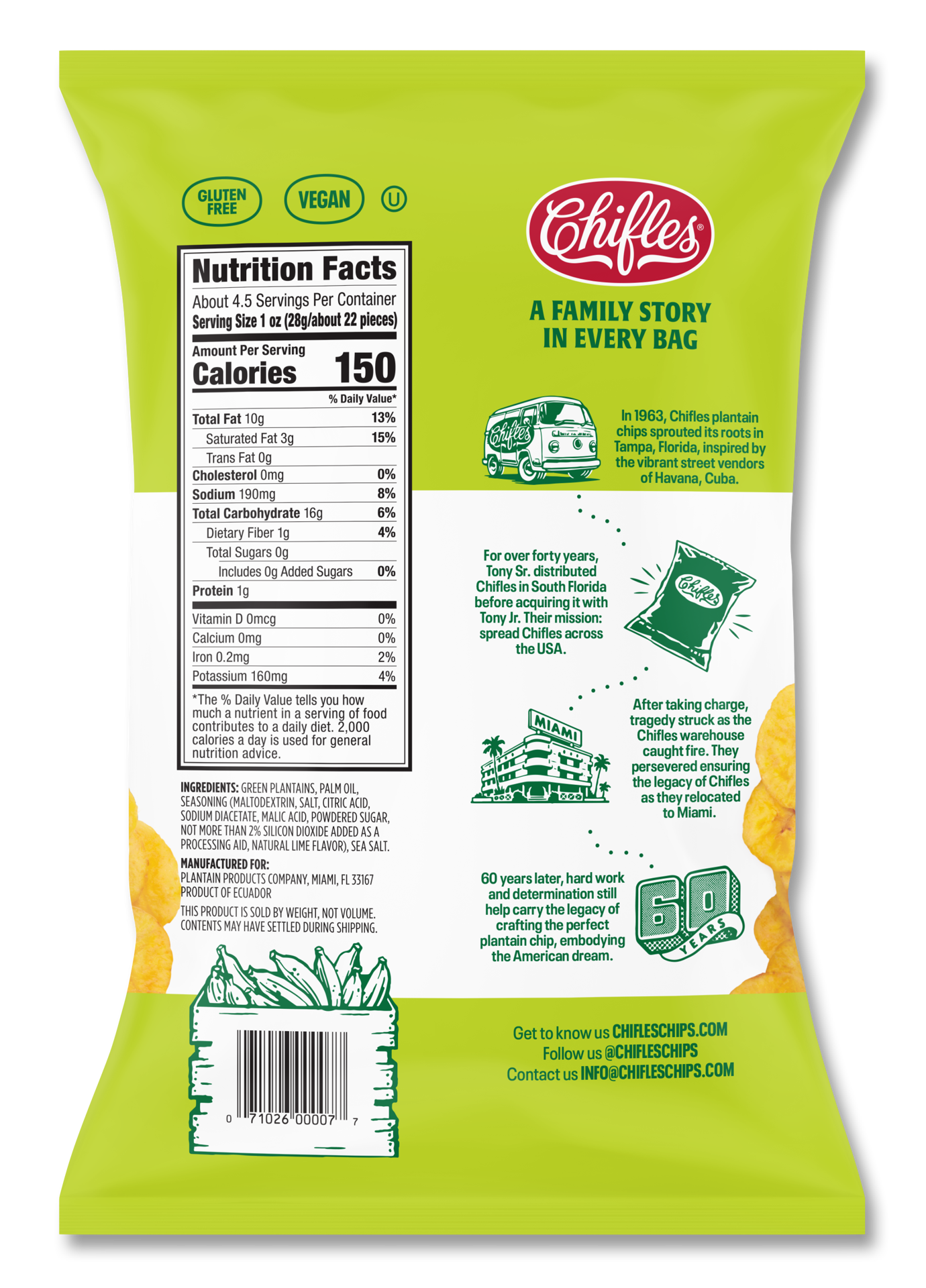 slide 2 of 2, Chifles Lime Plantain Chips 4.5 oz, 4.5 oz