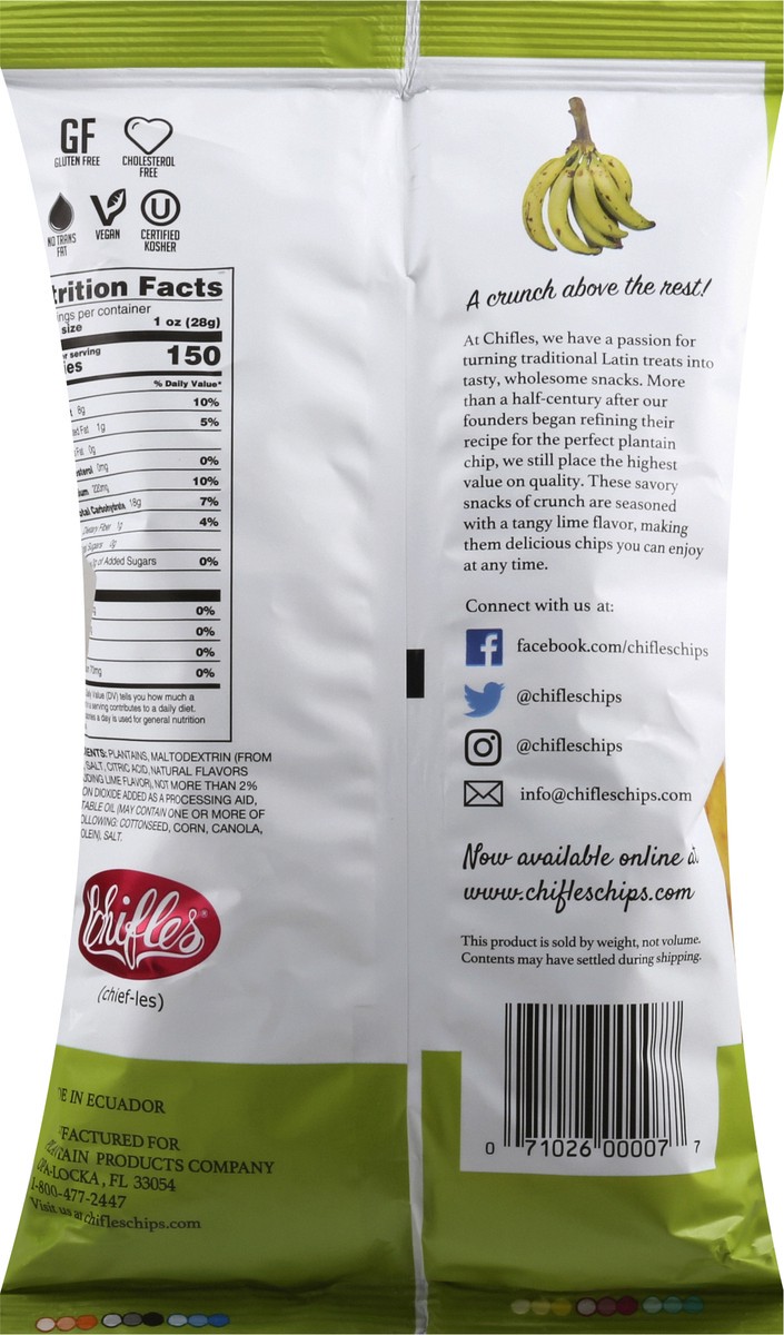 slide 9 of 9, Chifles Lime Plantain Chips 4.5 oz, 4.5 oz