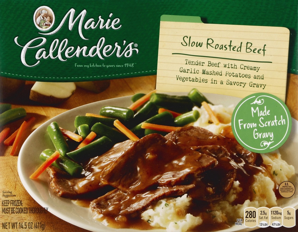 slide 4 of 4, Marie Callender's Slow Roasted Beef, 14.5 oz