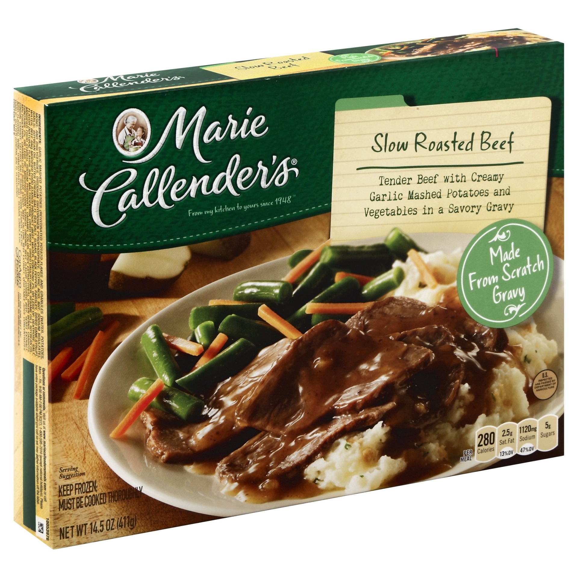 slide 1 of 4, Marie Callender's Slow Roasted Beef, 14.5 oz