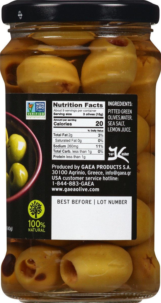 slide 13 of 13, Gaea Cat Coras Kitchen Pitted Green Olives, 4.9 oz