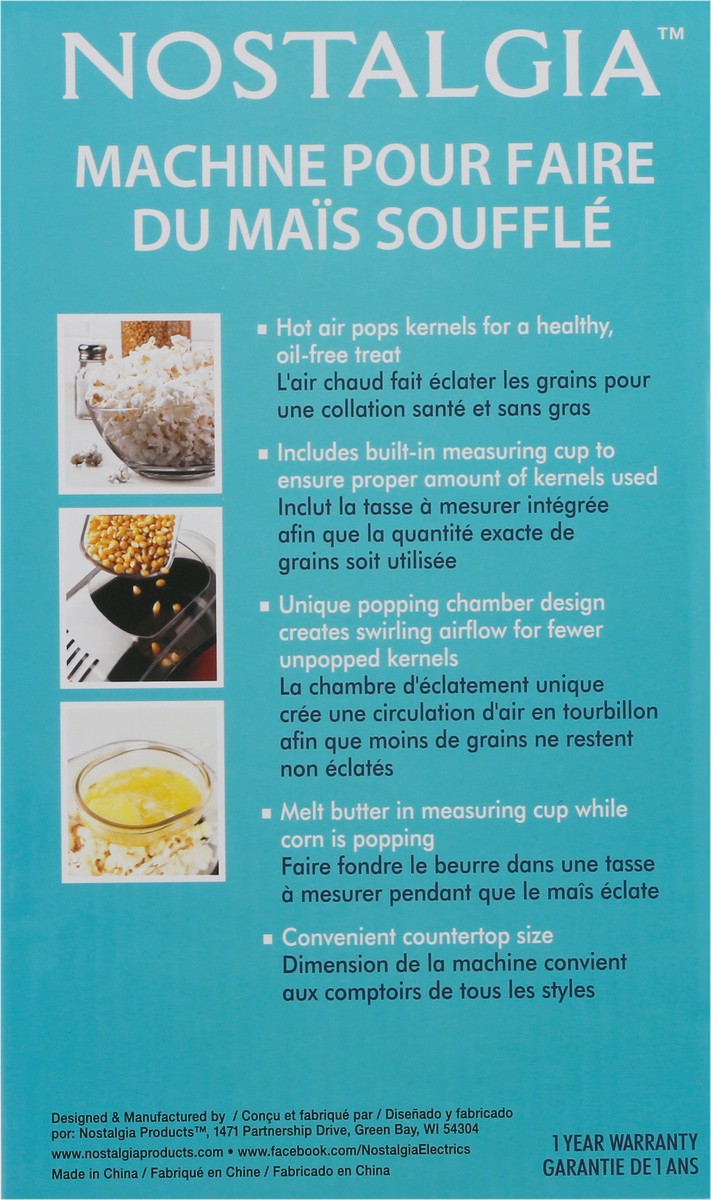 slide 3 of 11, Nostalgia Air-Pop Popcorn Maker 1 ea, 1 ct