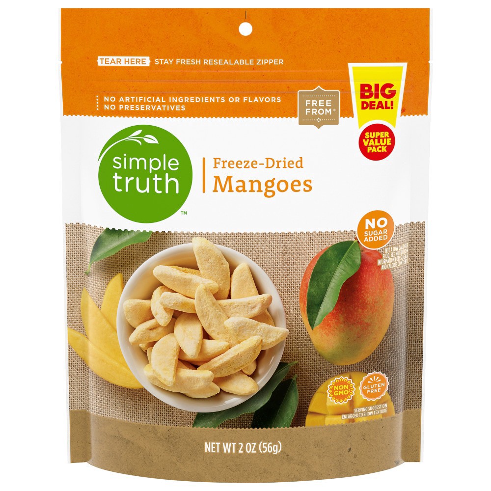 slide 2 of 2, Simple Truth Freeze-Dried Mangoes, 2 oz