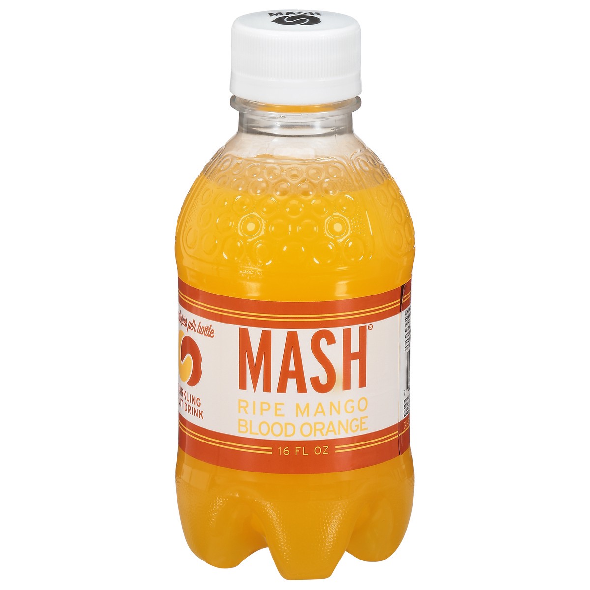 slide 1 of 4, MASH Ripe Mango Blood Orange Sparkling Fruit Drink 16 fl oz, 20 fl oz
