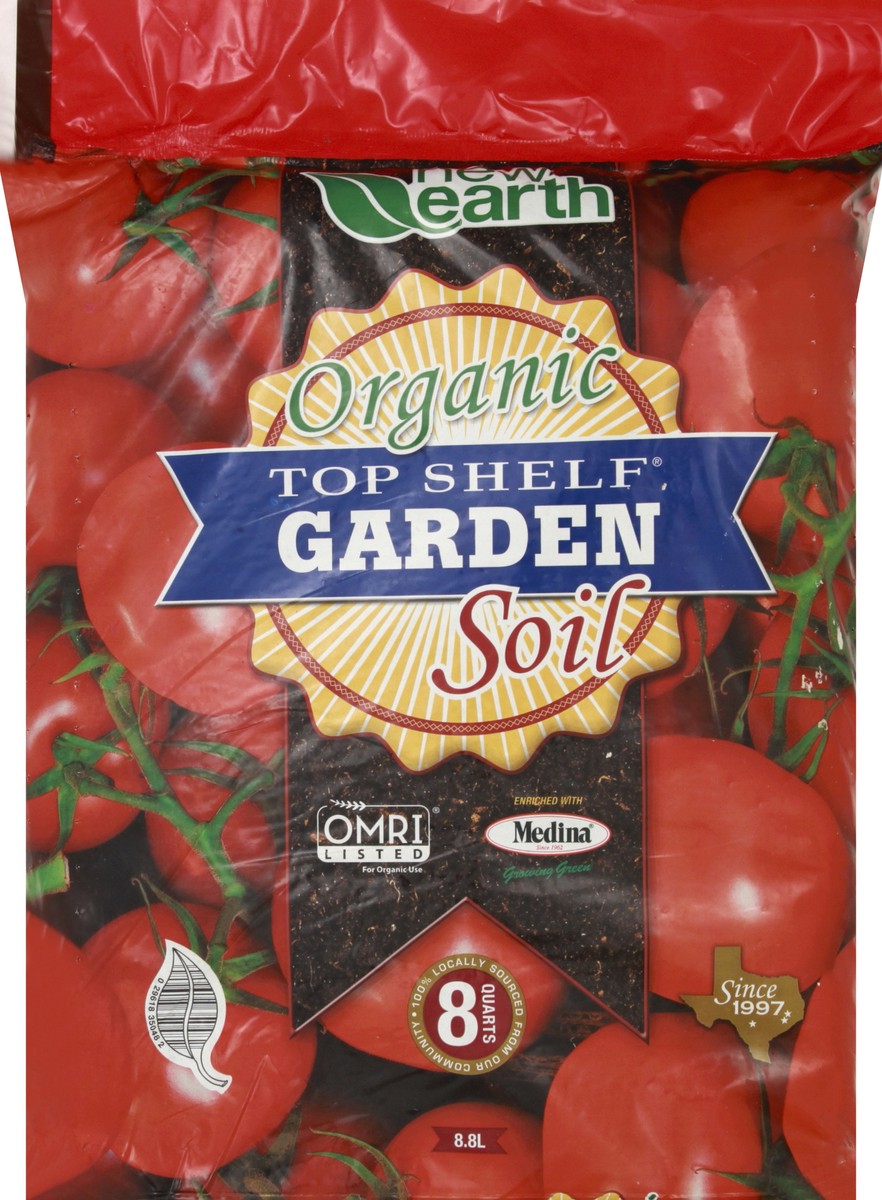 slide 1 of 9, New Earth Top Shelf Organic Garden Soil 8.8 lt, 8.80 l