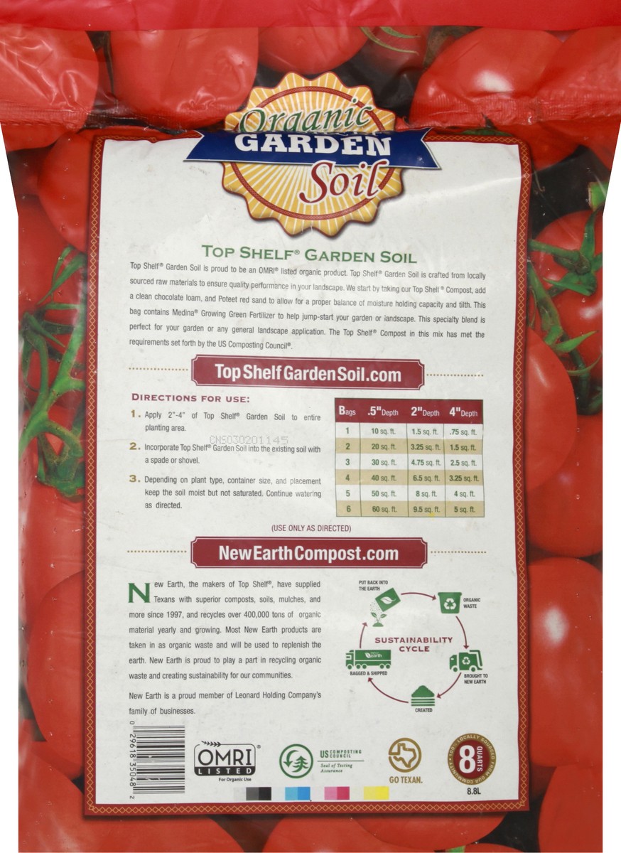 slide 8 of 9, New Earth Top Shelf Organic Garden Soil 8.8 lt, 8.80 l