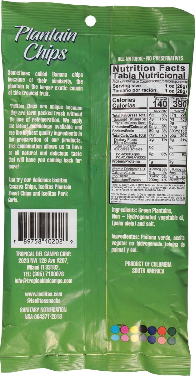 slide 5 of 14, Iselitas Thin & Crispy Lightly Salted Plantain Chips 2.75 oz, 2.75 oz