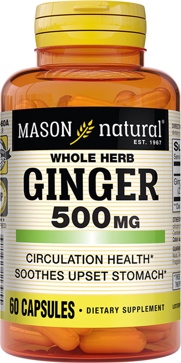 slide 7 of 8, Mason Ginger, 500 mg, Capsules, 60 ct