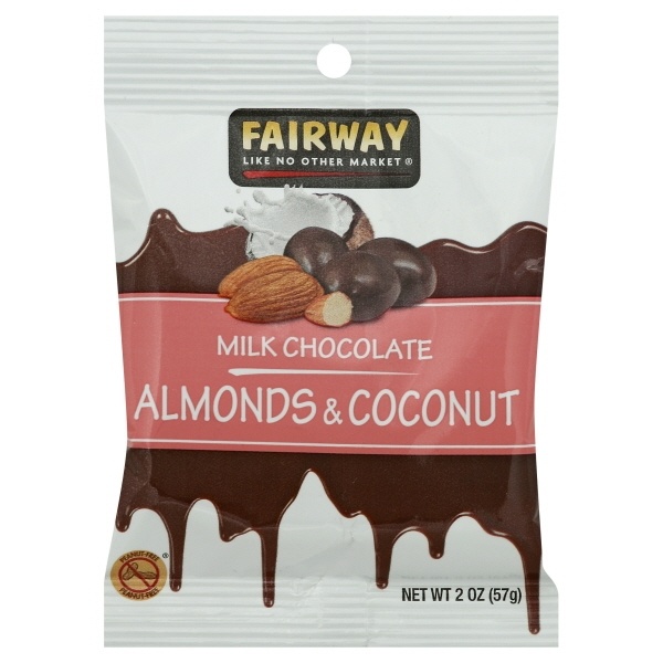 slide 1 of 1, Fairway Grab & Go Milk Chocolate Coconut Almo, 2 oz