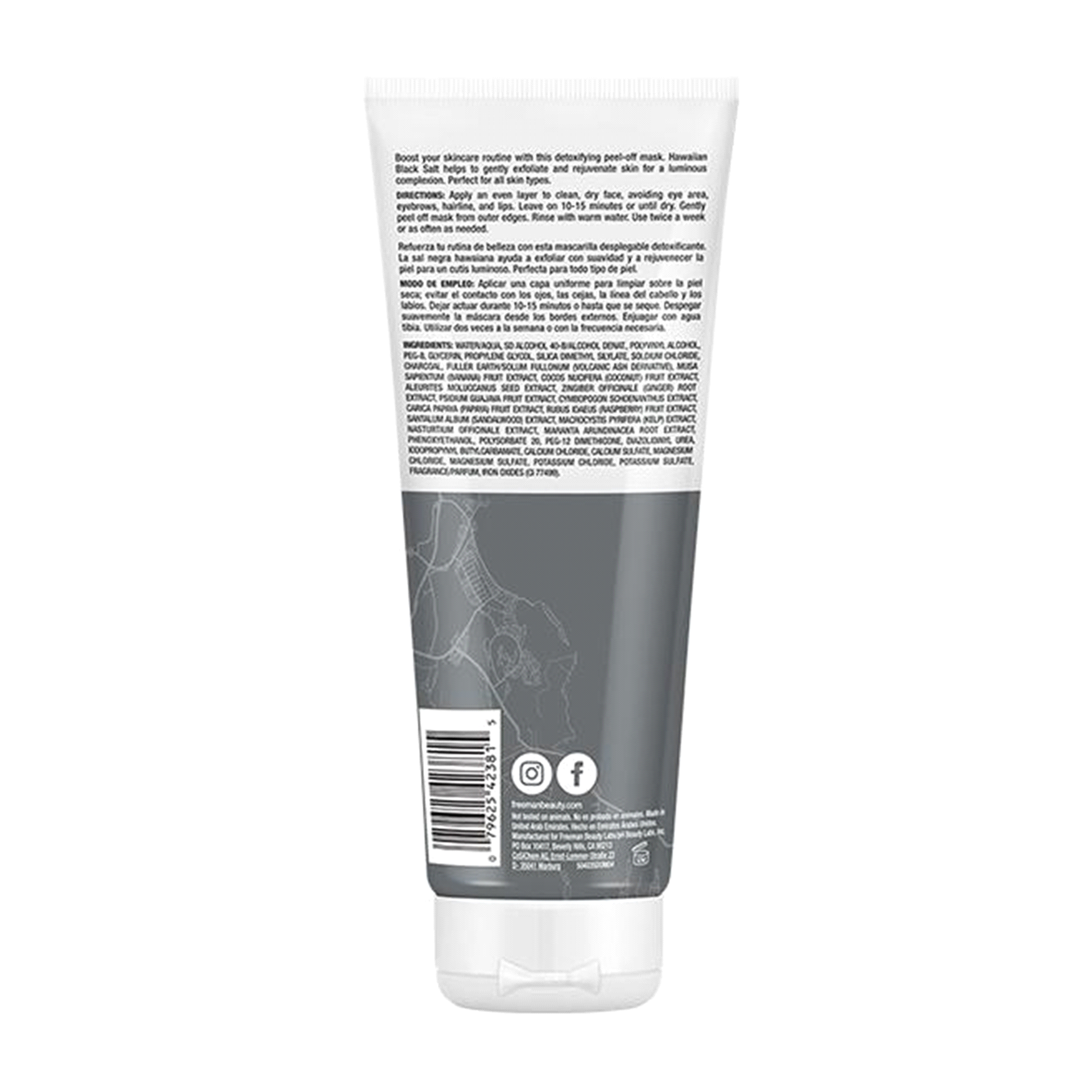 slide 5 of 5, Freeman Deep Cleansing Hawaiian Black Salt Peel-Off Mask 6 fl oz, 6 fl oz