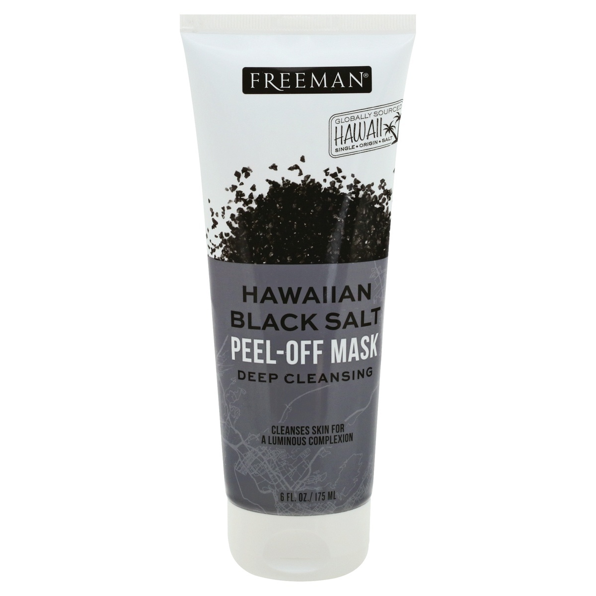 slide 1 of 1, Freeman Peel-Off Mask, Hawaiian Black Salt, Deep Cleansing, 6 oz