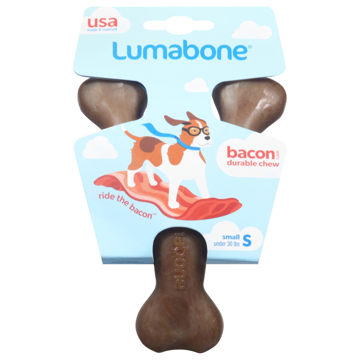 slide 1 of 9, LumaBone Small Bacon Flavor Durable Chew Small 1 ea, 1 ea