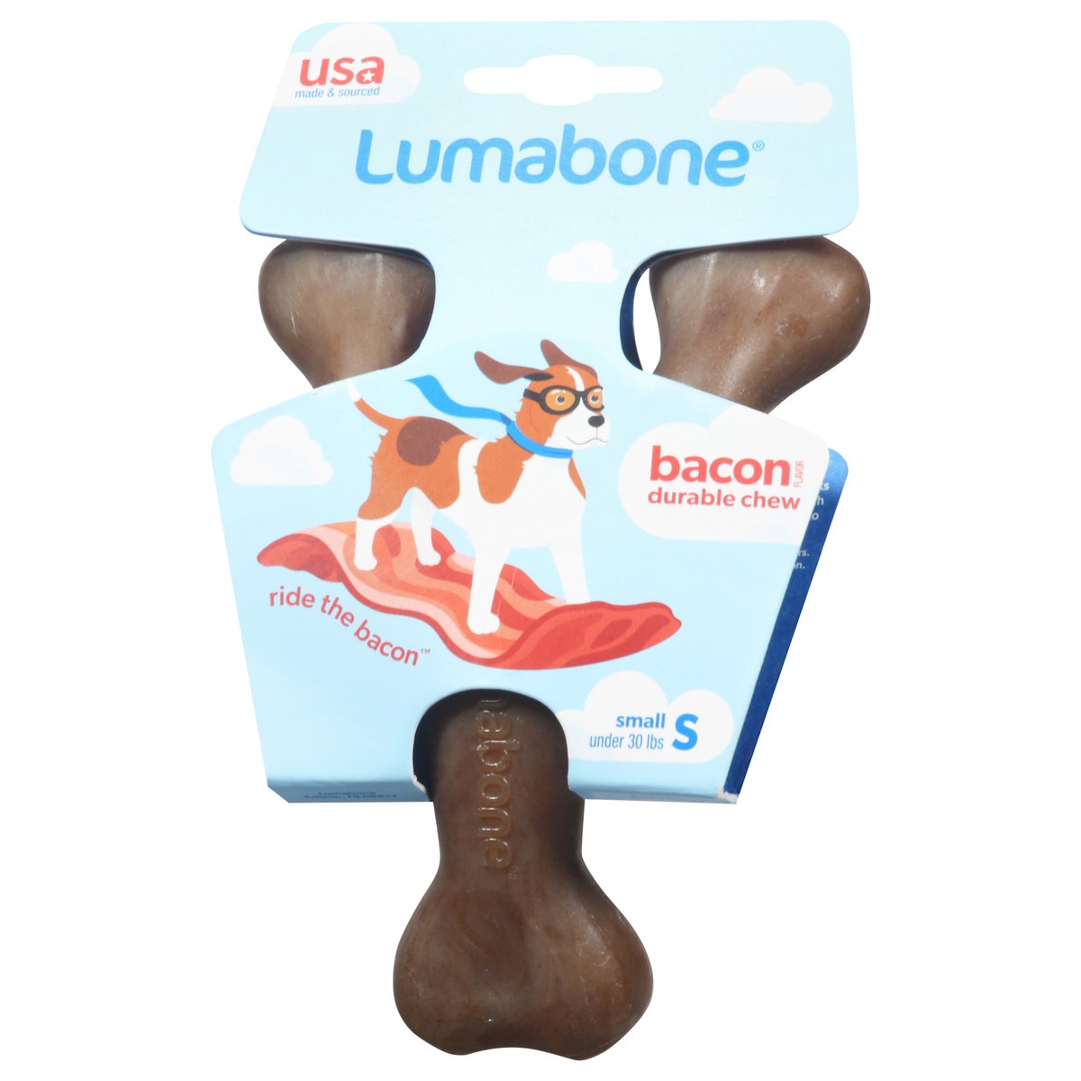 slide 3 of 9, LumaBone Small Bacon Flavor Durable Chew Small 1 ea, 1 ea