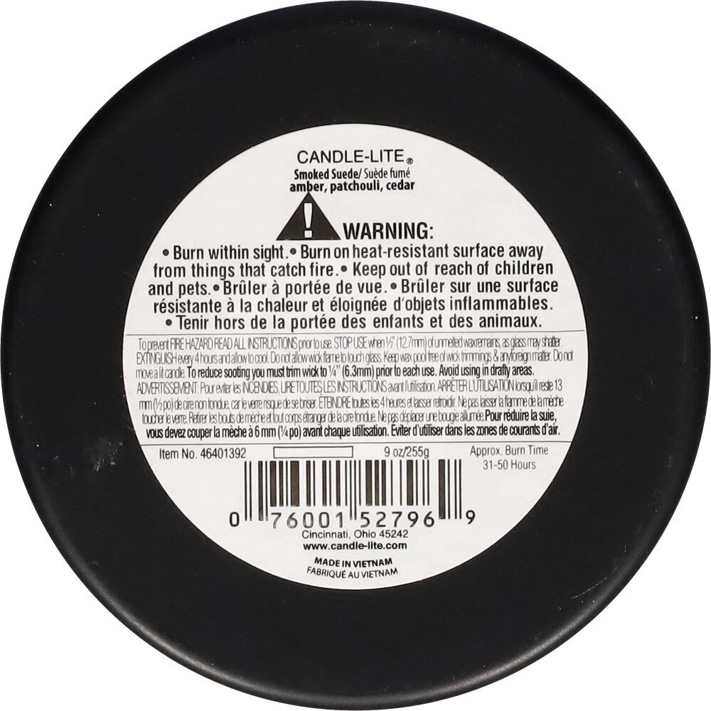 slide 4 of 5, Candle-lite Rugged & Refined® Jar Candle Smoked Suede, 9 oz