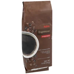 Hy-vee Dark Roast Espresso 100% Arabica Whole Bean Coffee - 11 oz