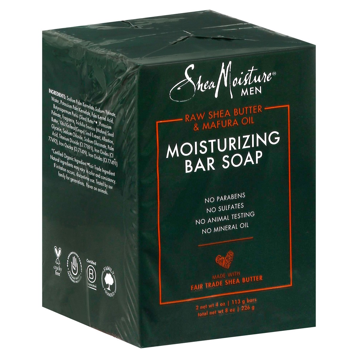 slide 9 of 9, SheaMoisture Men Bar Soap Moisturizing, 8 oz, 2 Bars , 8 oz