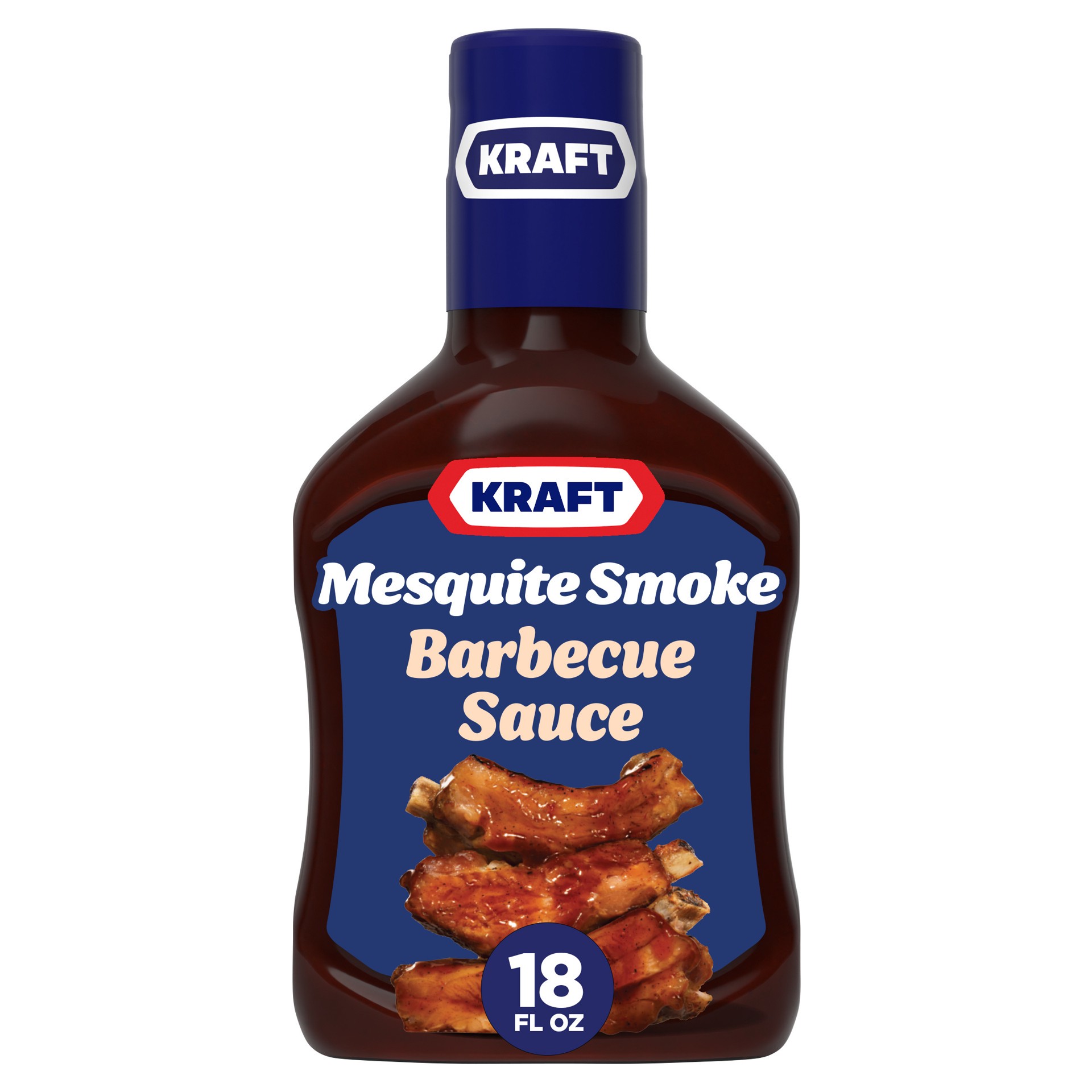 slide 1 of 9, Kraft Mesquite Smoke Slow-Simmered Barbecue Sauce, 18 oz Bottle, 18 oz