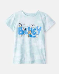 Carter's Kid Bluey Tie-Dye Short-Sleeve Graphic Tee - Blue/White, Size 6-6X