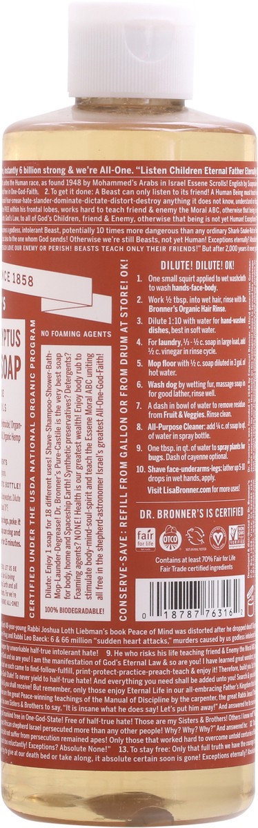 slide 6 of 11, Dr. Bronner's 18-in-1 Hemp Eucalyptus Pure-Castile Soap 16 fl oz, 16 fl oz