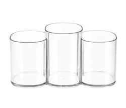 Real Home 3-Compartment Vanity Organizer, Clear