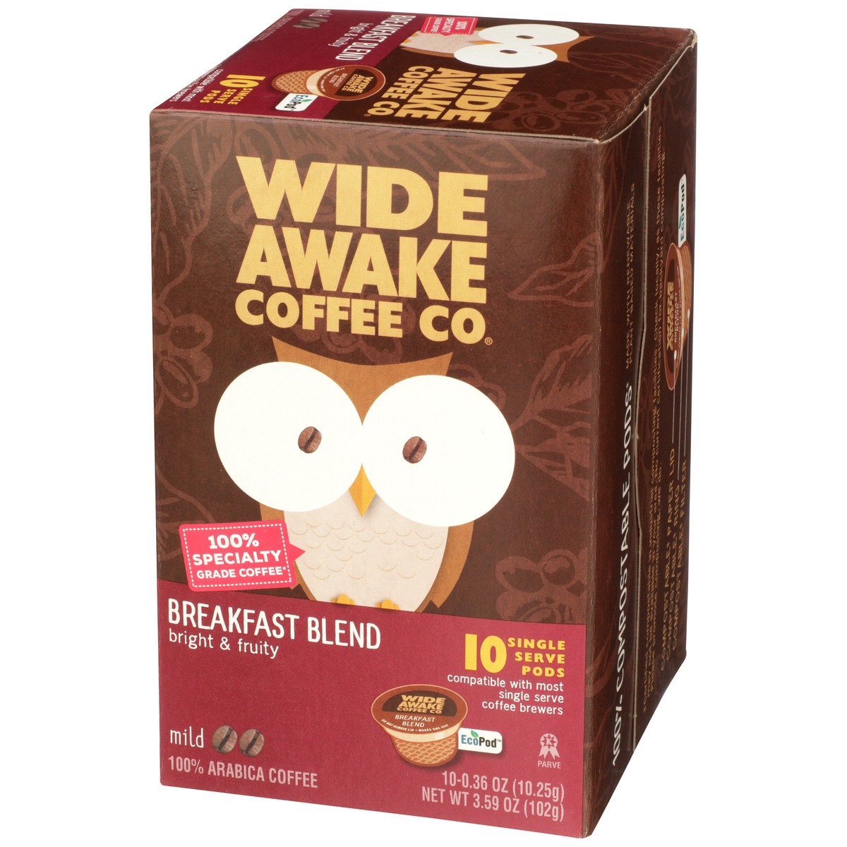 slide 3 of 8, Wide Awake Coffee Co. Single Serve Pods Mild Breakfast Blend Coffee - 10 ct, 10 ct