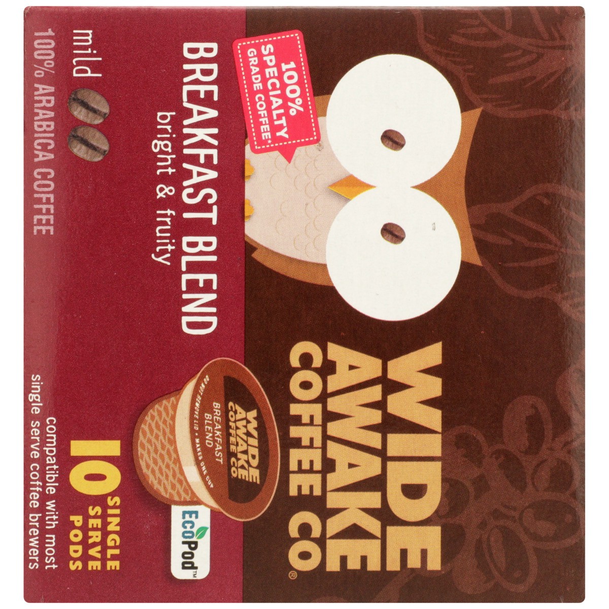 slide 5 of 8, Wide Awake Coffee Co. Single Serve Pods Mild Breakfast Blend Coffee - 10 ct, 10 ct