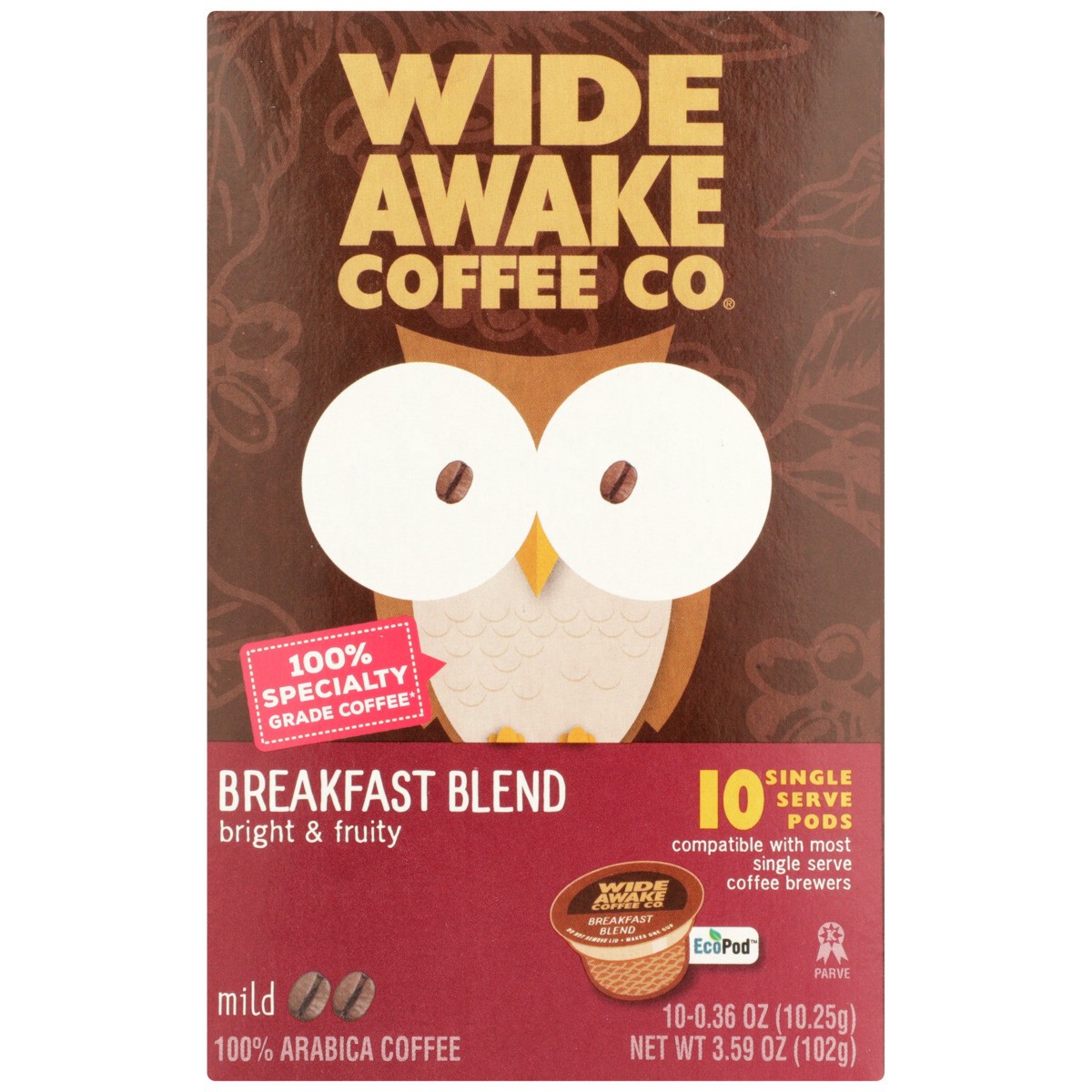 slide 4 of 8, Wide Awake Coffee Co. Single Serve Pods Mild Breakfast Blend Coffee - 10 ct, 10 ct