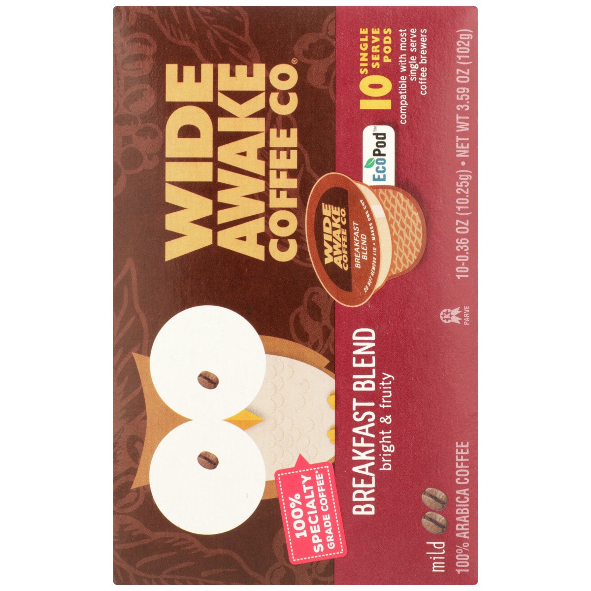 slide 8 of 8, Wide Awake Coffee Co. Single Serve Pods Mild Breakfast Blend Coffee - 10 ct, 10 ct