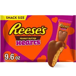 Reese's Milk Chocolate Peanut Butter Hearts Snack Size, 9.6 oz