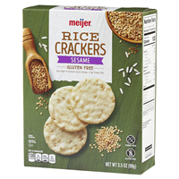 slide 16 of 29, Meijer Sesame Rice Crackers, 3.5 oz