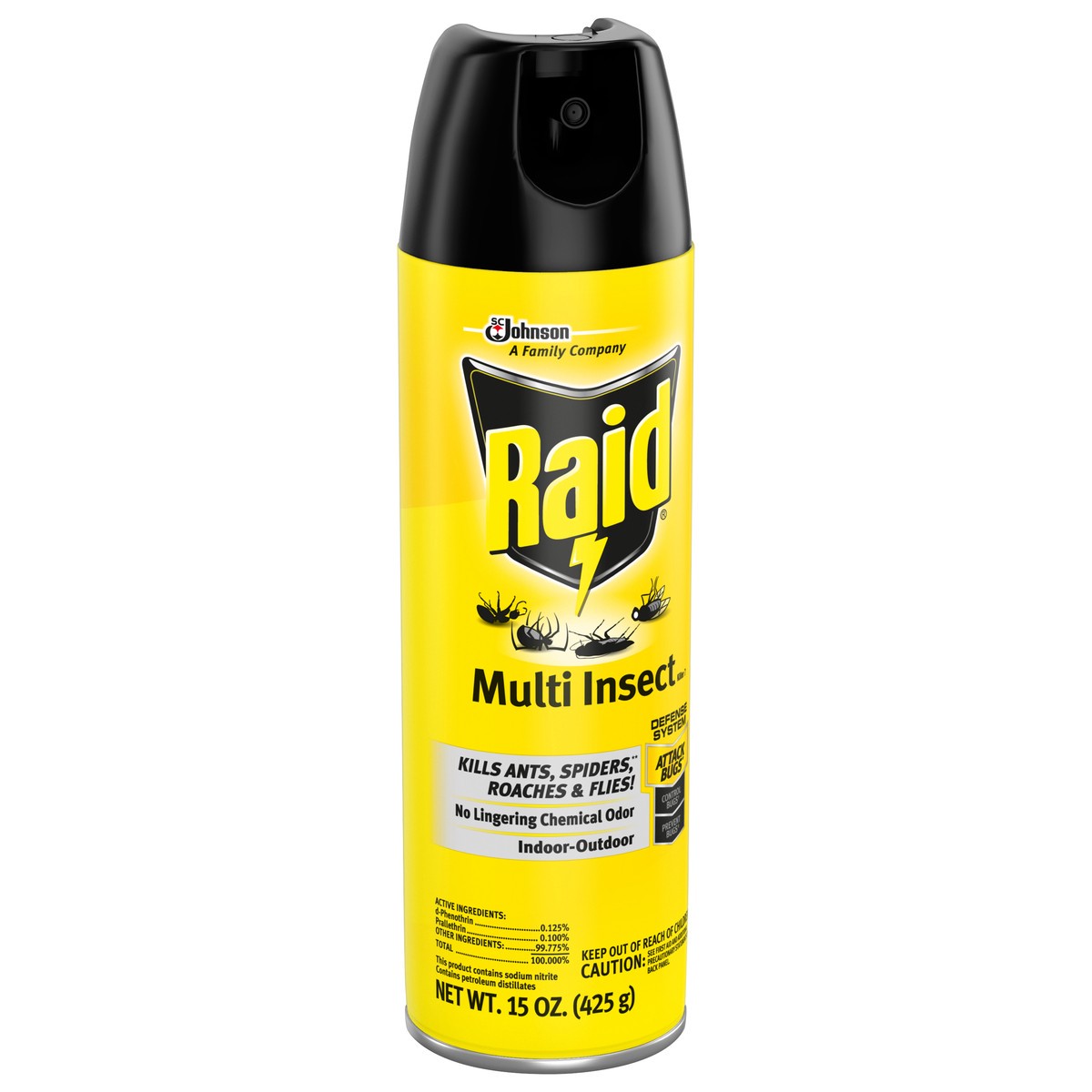 slide 6 of 7, Raid Multi Insect Killer 7, Indoor & Outdoor Insecticide Spray for Common Bugs, 15 oz, 15 oz