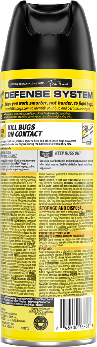 slide 7 of 7, Raid Multi Insect Killer 7, Indoor & Outdoor Insecticide Spray for Common Bugs, 15 oz, 15 oz