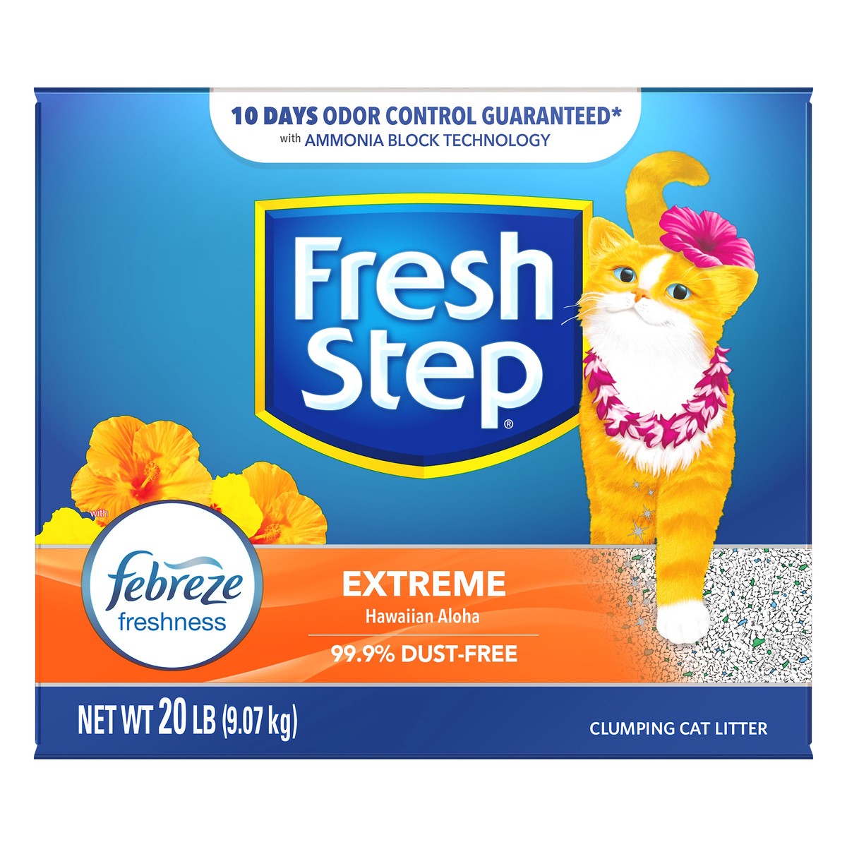 slide 3 of 9, Fresh Step Extreme Hawaiian Aloha Clumping Cat Litter 20 lb, 20 lb