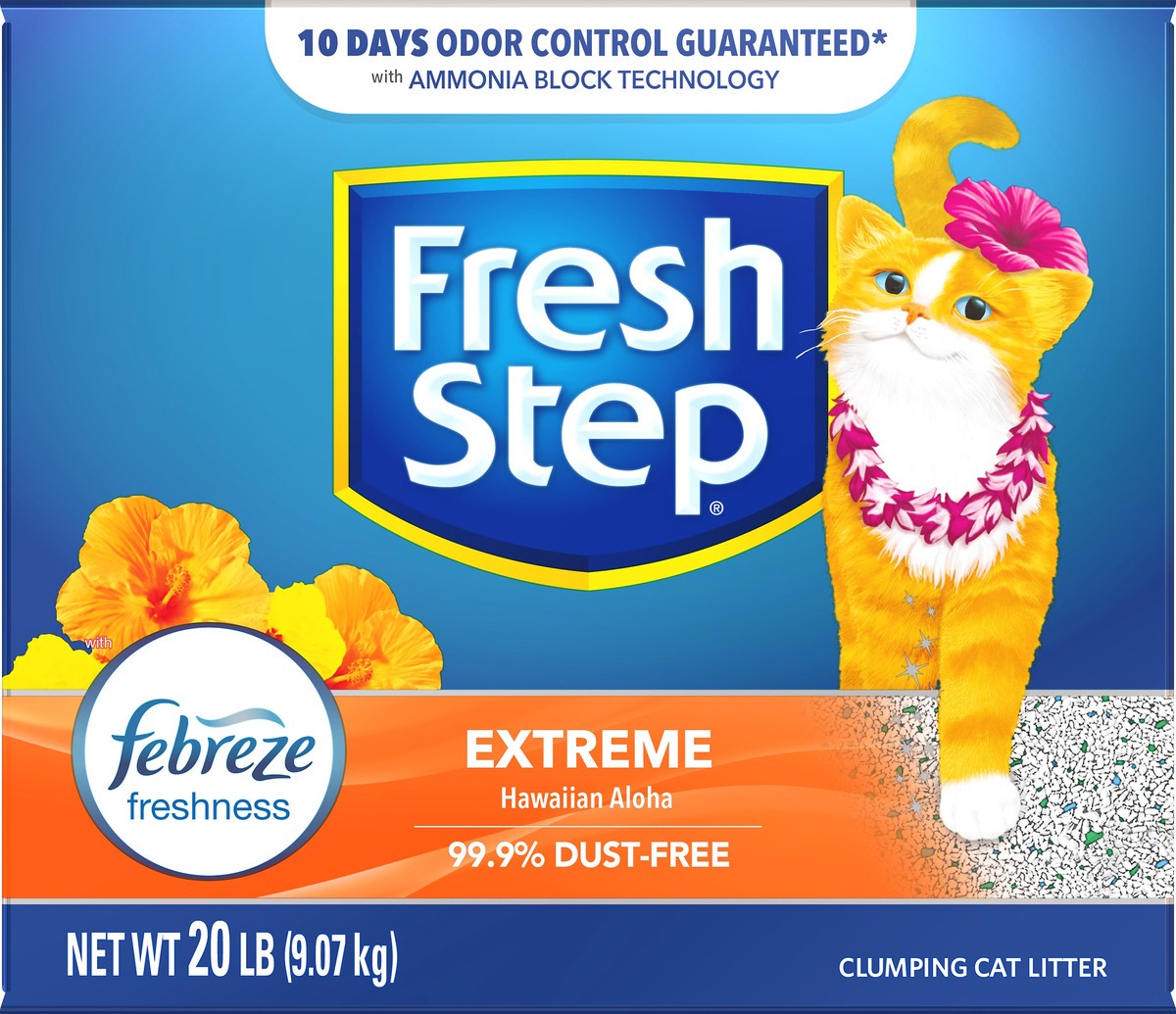 slide 4 of 9, Fresh Step Extreme Hawaiian Aloha Clumping Cat Litter 20 lb, 20 lb