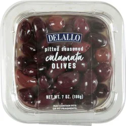 Delallo Pitted Seasoned Calamata Olives 7 oz