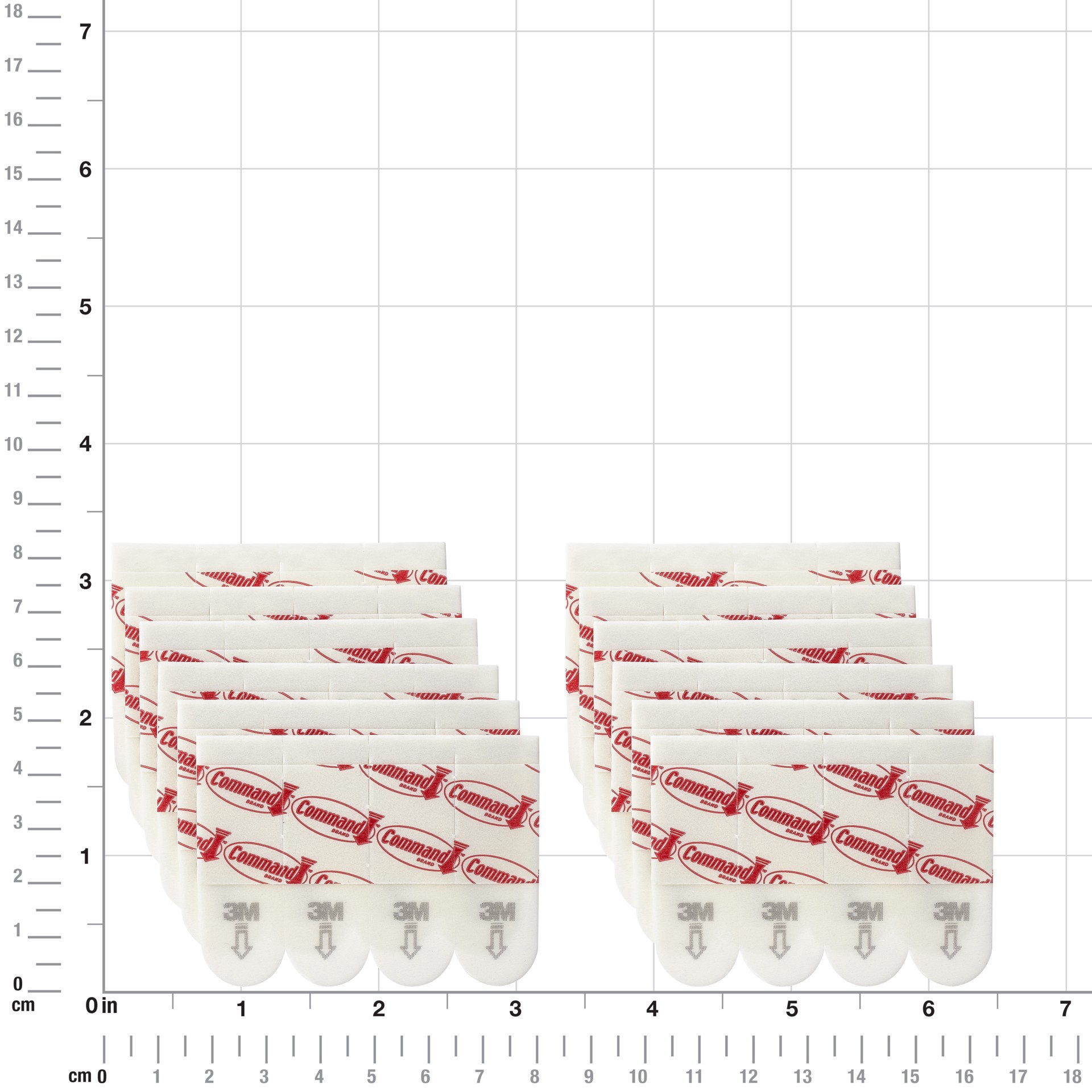 slide 4 of 5, 3m Command Poster Strips, Small White, 1.75 in x 0.625 in x 0.03 in