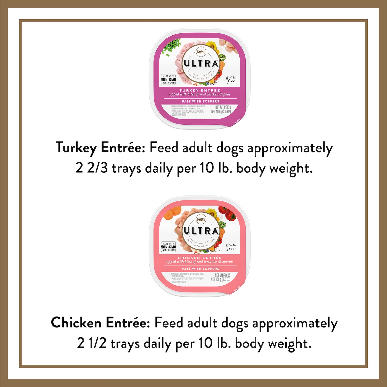 slide 3 of 3, Ultra Adult Wet Dog Food - Pate with Topper , 12 Count, 2.65 Lb